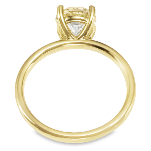 14K Gold 4-Prong Basket 2MM Solitaire Engagement Ring Mounting - Image 4