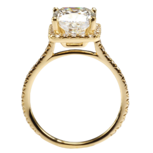 18K Gold Halo Open-Gallery Cathedral Diamond Engagement Ring Mounting Engagement Rings 7