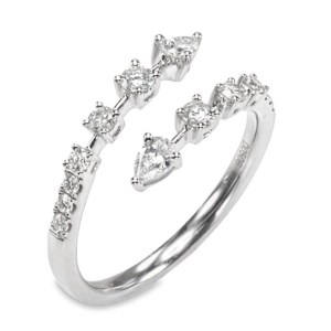 18K Gold Bypass Diamond Fashion Ring | Dallas TX