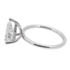 14K White Gold Hidden-Halo Basket 1.5MM Solitaire Pear Engagement Ring - Dallas TX