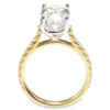 14K Gold 4-Prong Basket Cathedral Oval Diamond Engagement Ring - Dallas TX - Mariloff