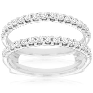 14K Gold Classic Straight-Line Diamond Wedding Ring Guard | Dallas TX | Mariloff Diamonds