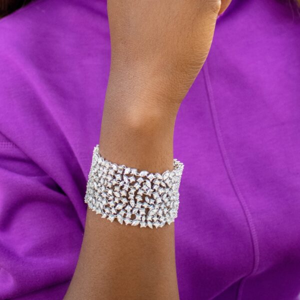 14K Gold Multi-Shape Diamond Bracelet | Dallas TX | Mariloff Diamonds & Fine Jewelry