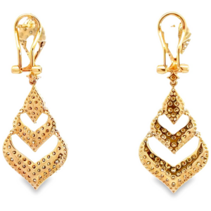 14K Gold Black-Rhodium Diamond Chandelier Earrings