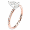 18K Rose Gold 3-Prong Basket Classic Pear Shape Diamond Engagement Ring - Dallas TX - Mariloff Diamonds