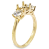 14K Gold Three-Stone Round Brilliant Diamond Engagement Ring Mounting Engagement Rings 22