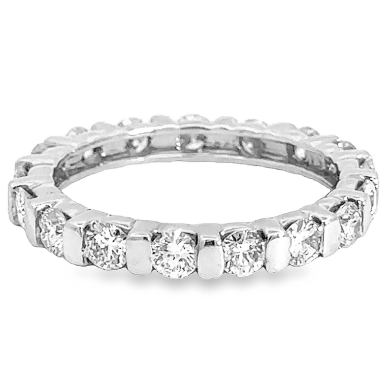 14K Gold Tension Set Diamond Eternity Band