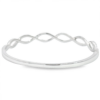 18K Gold Diamond Accented Infinity Bangle Bracelet - Image 6