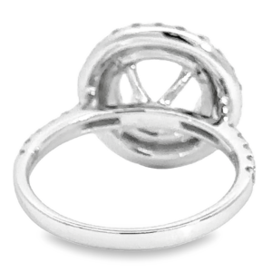 18K Gold 4-Prong Double-Halo Diamond Engagement Ring Mounting Engagement Rings 6