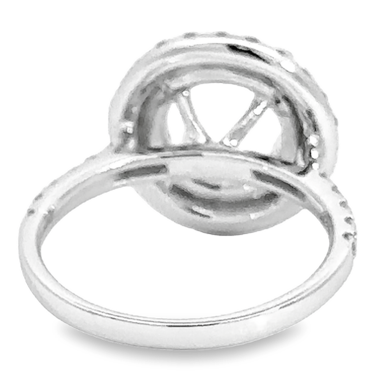 18K Gold 4-Prong Double-Halo Diamond Engagement Ring Mounting Engagement Rings 6