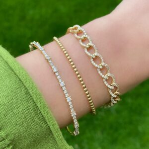 Pave Diamond Link Bracelet | Dallas TX | Mariloff Diamonds & Fine Jewelry