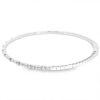 14K White Gold Flexible Bangle with .20ctw Diamonds Size 6.5 Bracelets 19