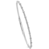 14K White Gold Accented Metal Flexible Diamond Bangle | Dallas TX