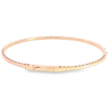 14K Rose Gold Flexible Accented Metal Bangle with .20ctw Diamonds Size 6.25 Bracelets 20