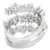18K Gold Three-Row Multi-Shape Diamond Fashion Ring - Image 2