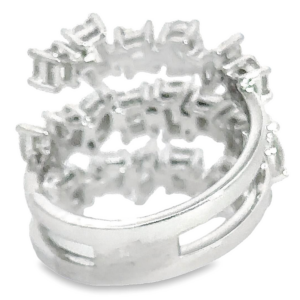18K Gold Three-Row Multi-Shape Diamond Fashion Ring