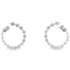 14K White Gold Front Facing Hoop Earrings with 2.40ctw Diamonds 1/2″ Earrings 17