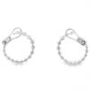 14K White Gold Front Facing Hoop Earrings with 2.40ctw Diamonds 1/2″ Earrings 19