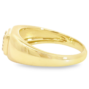 14K Gold Dome Baguette Diamond Accented Fashion Ring