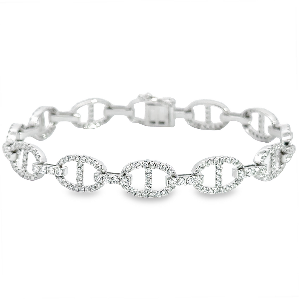 Diamond chain clearance link bracelet