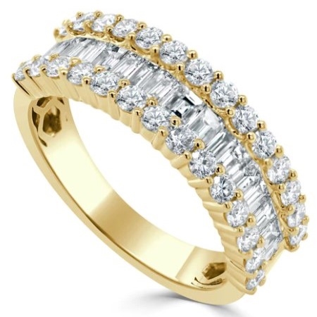 14K Gold Baguette and Round Diamond Ring | Dallas TX | Mariloff
