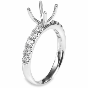 14K Gold 4-Prong Open-Basket 0.55ctw Diamond Engagement Ring Mounting - Dallas TX