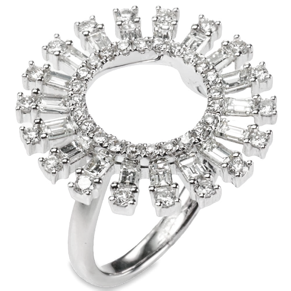 18K Gold Starburst Baguette Diamond Fashion Ring | Dallas TX