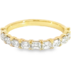 14K Yellow Gold East-West Set Emerald Cut Wedding Band - Dallas TX