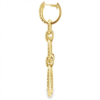 14K Gold Graduated Oval-Link Diamond Fashion Earrings - Image 3