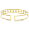 14K Yellow Gold Bujukan Bead Cuff with .69ctw Pave Diamonds Size 6.25 Bracelets 16