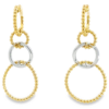 14K Two-Tone Graduated Round-Link Bujukan Bead Earrings with .53ctw Diamonds Earrings 12