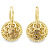 14K Two-Tone Bujukan Bead Earrings with .99ctw Pave Diamonds Earrings 20