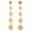14K Yellow Gold Graduated Cut Drop Earrings with .19ctw Diamonds Earrings 8