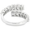 14K Gold Oval Brilliant Diamond Bypass Fashion Ring - Image 3