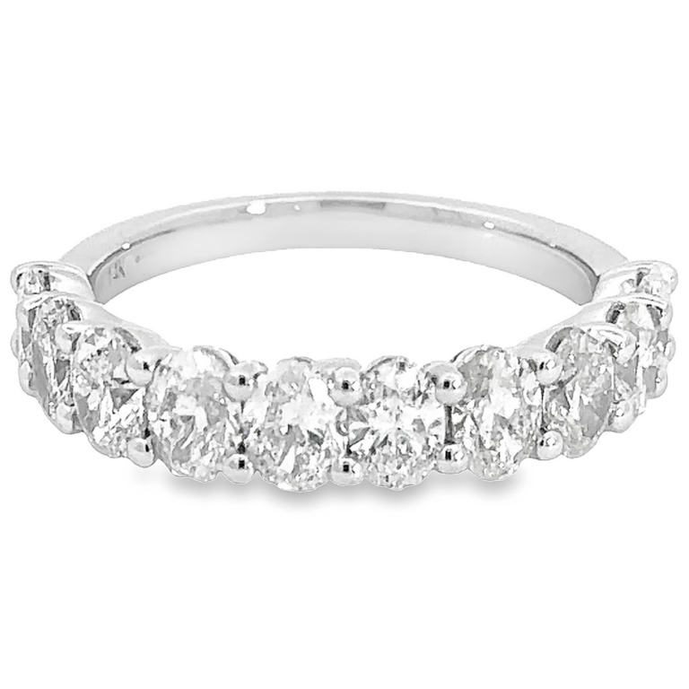 14K Gold 2.00ctw Oval Brilliant Cut Diamond Band Classic 7