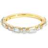 14K Single-Shared Prong Alternating Shape Diamond Band Stackable 11