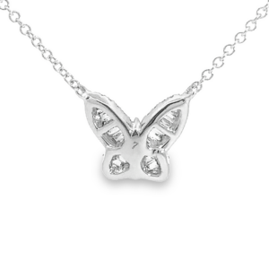 14K White Gold Small Butterfly Diamond Necklace | Dallas TX | Mariloff Diamonds & Fine Jewelry