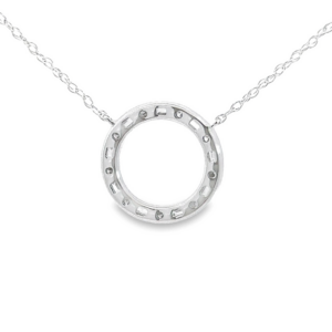 14K Gold Diamond Circle Necklace 2 | Mariloff Diamonds & Fine Jewelry | Dallas TX