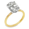 14K Gold 4-Prong Basket 1.6MM Oval Solitaire Engagement Ring - Dallas TX