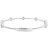 14K Gold Diamond Clover Station Bangle Bracelet | Dallas TX | Mariloff Diamonds