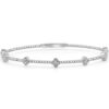 14K Gold Diamond Clover Station Bangle Bracelet - Dallas TX