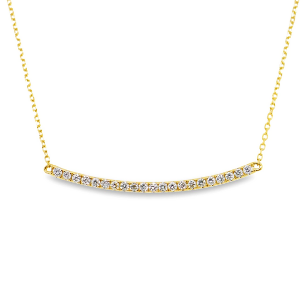 14K Yellow Gold Classic Diamond Bar Necklace | Dallas TX | Mariloff