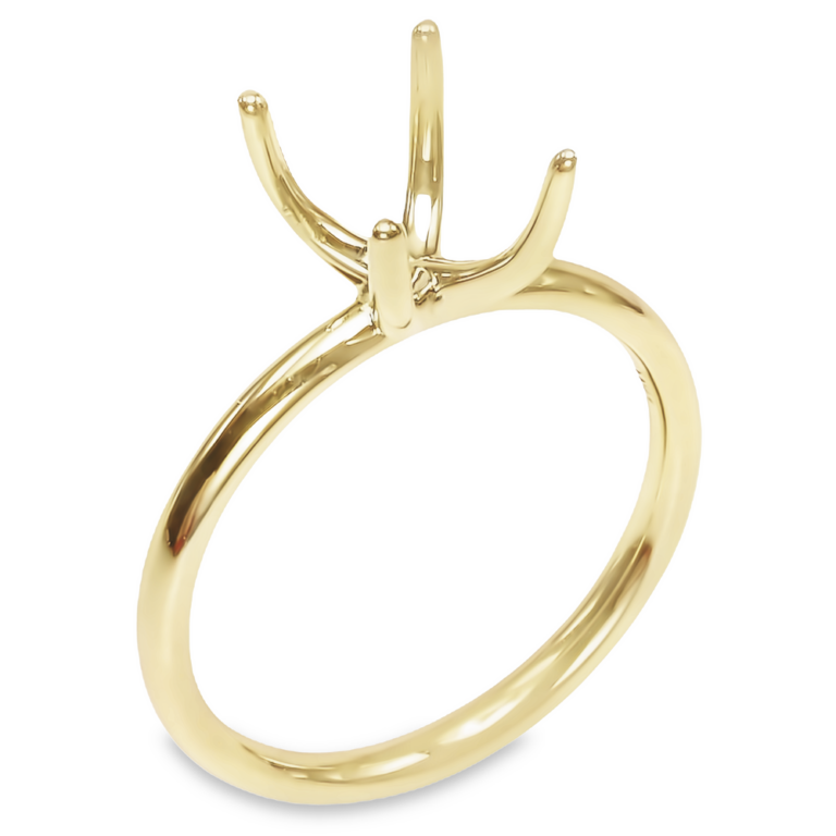 14K Gold 4-Prong Open-Basket 2MM Solitaire Engagement Ring Mounting Engagement Rings 10