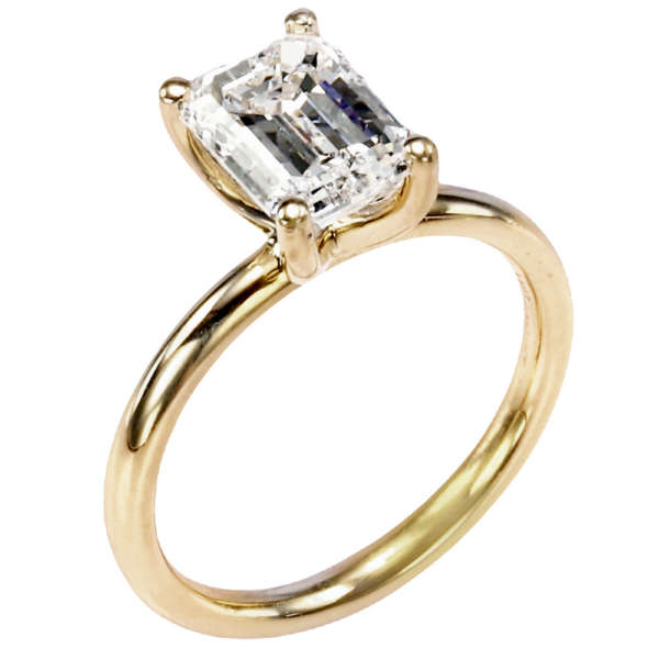 14K Gold 4-Prong Open-Basket 2MM Solitaire Engagement Ring Mounting - Image 6