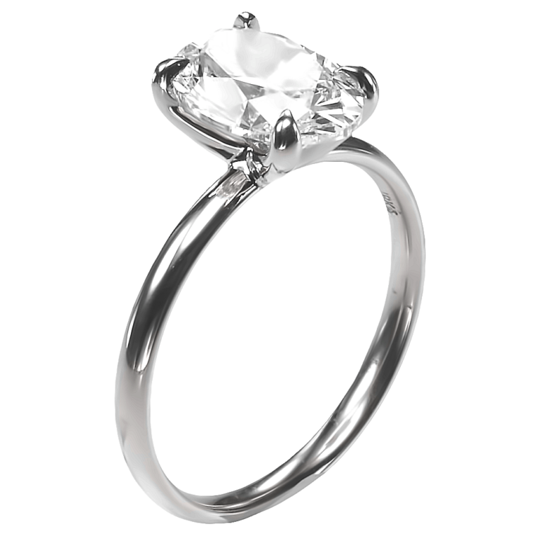 14K Gold 4-Prong Open-Basket 2MM Solitaire Engagement Ring Mounting Engagement Rings 12