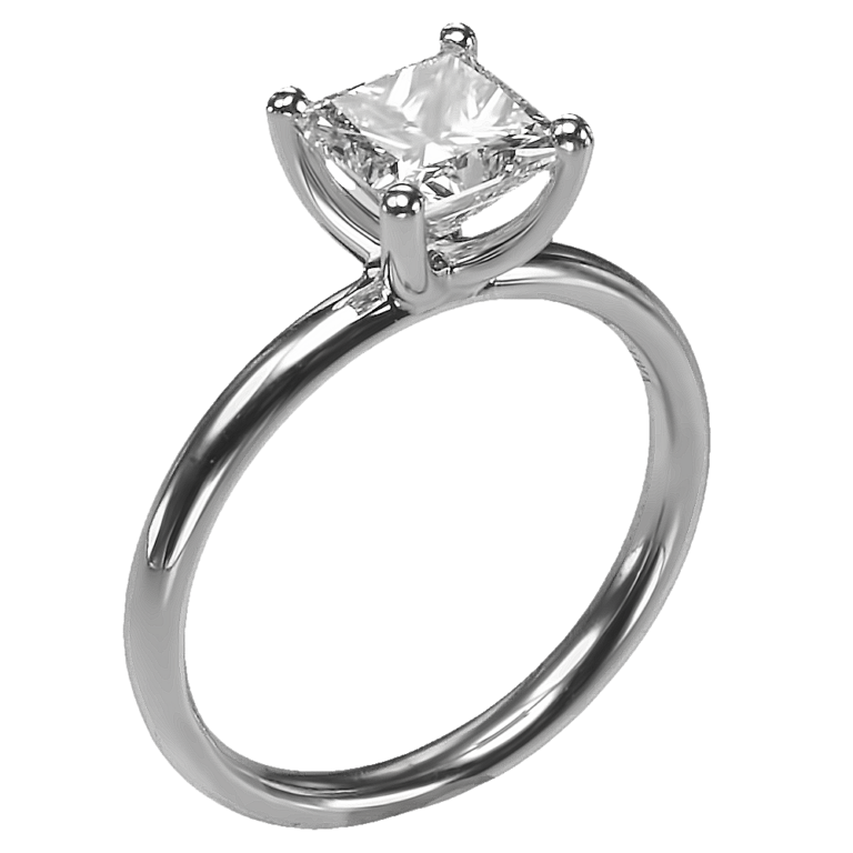 14K Gold 4-Prong Open-Basket 2MM Solitaire Engagement Ring Mounting Engagement Rings 15