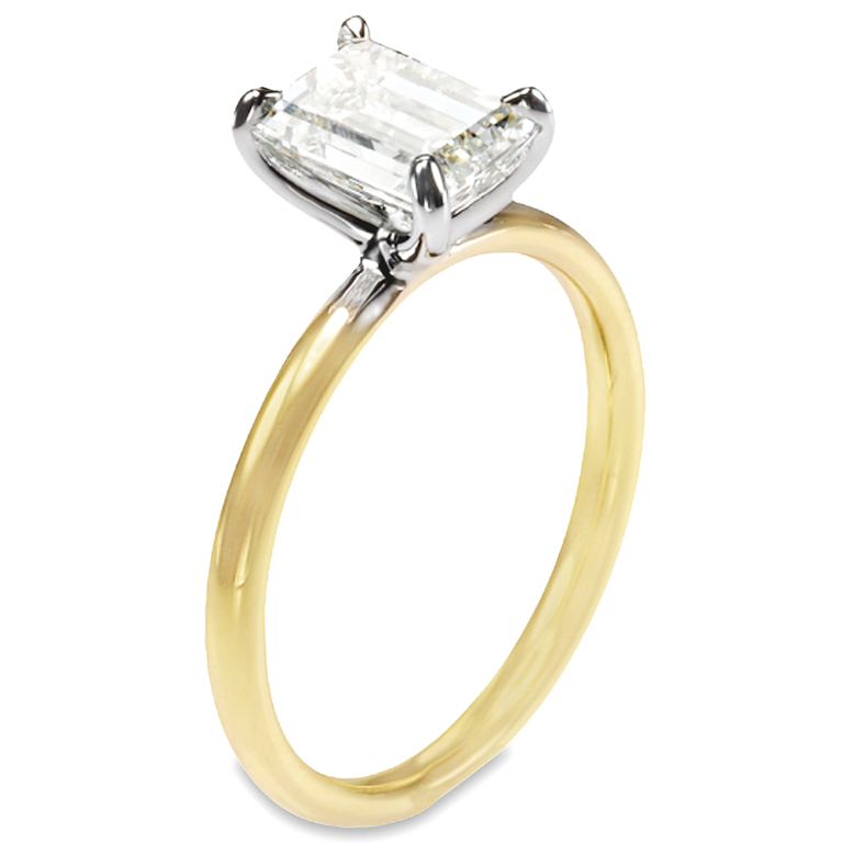 14K Gold 4-Prong Open-Basket 2MM Solitaire Engagement Ring Mounting Engagement Rings 9