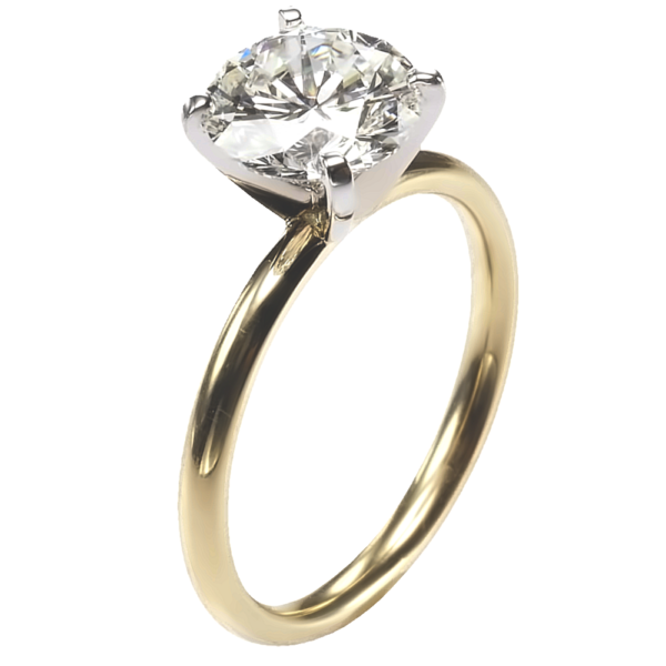 14K Gold 4-Prong Tiffany-Style 2MM Solitaire Engagement Ring - Mariloff Diamonds
