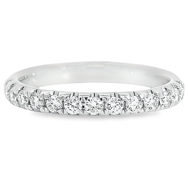 14K White Gold Classic Round Brilliant Diamond Wedding Ring - Dallas TX