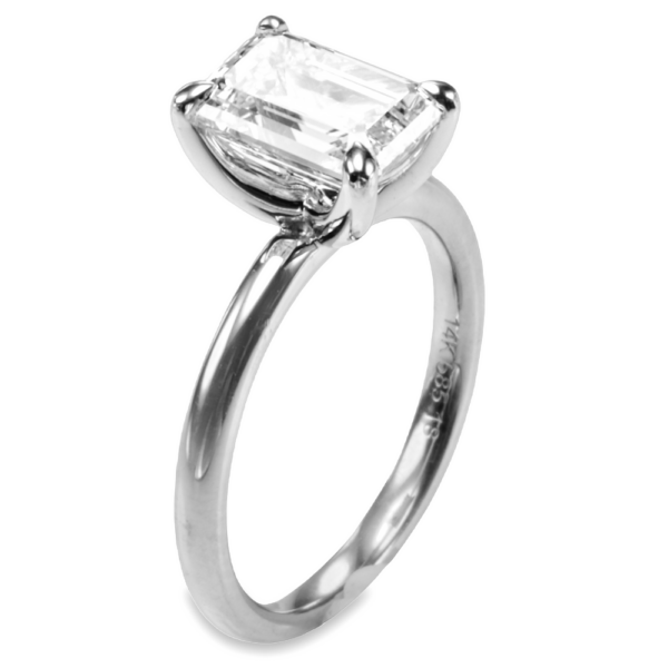 14K Gold 4-Prong Open-Basket 2MM Solitaire Engagement Ring Mounting - Image 3